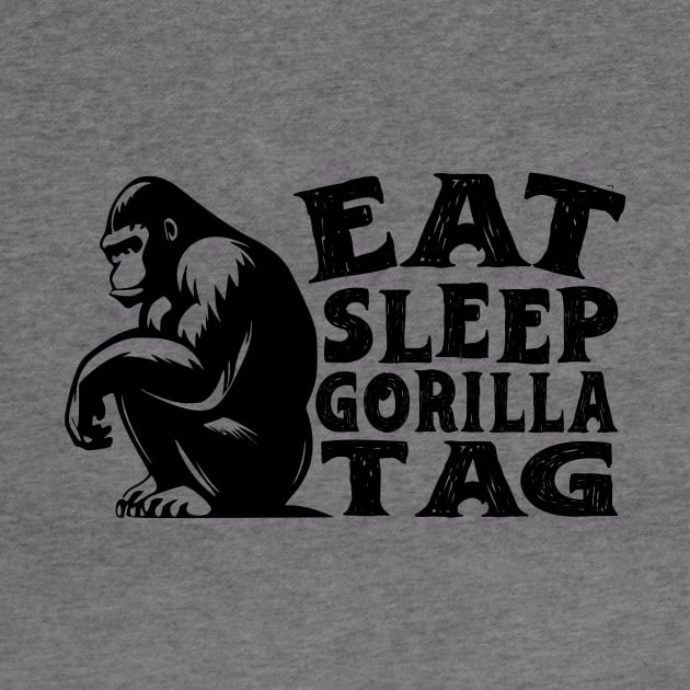 Gorilla Tag VR Gamer Shirt for Kids, Teen Eat Sleep Gorilla T-Shirt by KRMOSH
